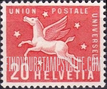 FindYourStampsValue: For The International Bureau of The Universal Postal Union: Pegasus