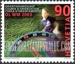FindYourStampsValue: Federal Administration: 2003 World Orienteering Championships, Rapperswil and Jona
