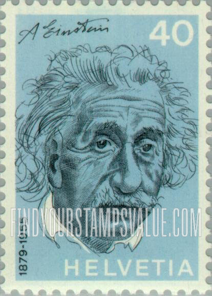 FindYourStampsValue: Federal Administration, Portraits and Signatures: Albert Einstein (1879-1955), physicist