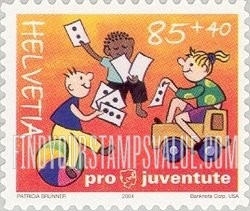 FindYourStampsValue: Semi-Postal, Rights of the Child: Children playing card game