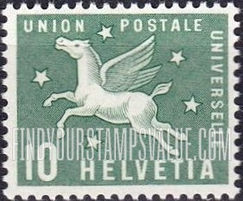 FindYourStampsValue: For The International Bureau of The Universal Postal Union: Pegasus