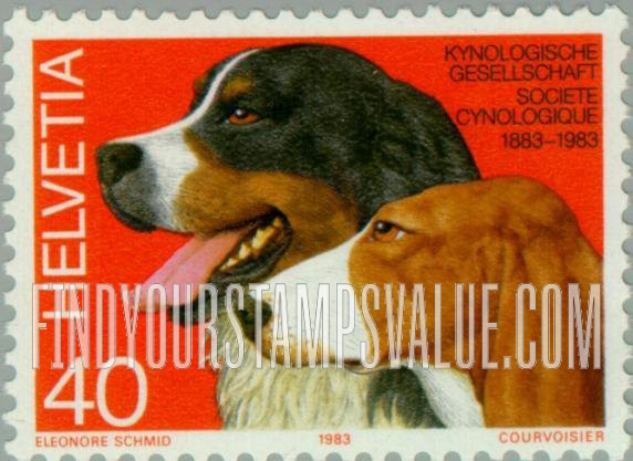 FindYourStampsValue: Federal Administration: Swiss Kennel Club Centenary
