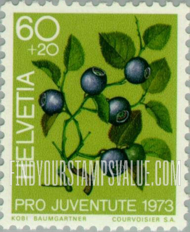 FindYourStampsValue: Semi-Postal, Fruits of the Forest: Blueberries