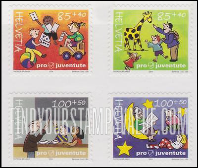 FindYourStampsValue: Semi-Postal, Rights of the Child: Children playing card game, Children, man, giraffe, Children, teacher, Child, elderly man and woman
