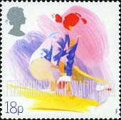 FindYourStampsValue: Great Britain (United Kingdom): Sports - Balance Beam