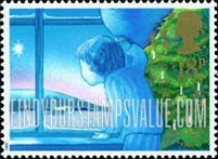 FindYourStampsValue: Great Britain (United Kingdom): Christmas, Childhood Memories - Looking out Window, Christmas Eve