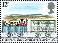 FindYourStampsValue: Great Britain (United Kingdom): 150th Anniversary of Liverpool and Manchester Railway - 3rd Class and Sheep Cars