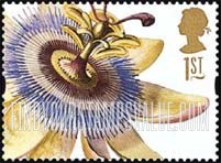 FindYourStampsValue: Great Britain (United Kingdom): Flowers - Granadilla, Booklet Stamp