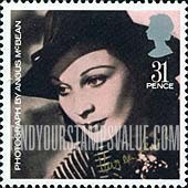 FindYourStampsValue: Great Britain (United Kingdom): 20th Century Stars and Directors of Films - Vivien Leigh
