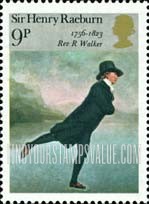 FindYourStampsValue: Great Britain (United Kingdom): Paintings - Rev. R.Walker (The Skater), by Sir Henry Raeburn