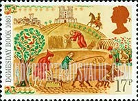 FindYourStampsValue: Great Britain (United Kingdom): Domesday Book, 900th Anniversary - Peasant