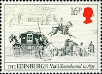 FindYourStampsValue: Great Britain (United Kingdom): Bath-Bristol-London Mail Coach Bicentenary - Edinburgh, 1831