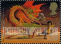 FindYourStampsValue: Great Britain (United Kingdom): Magical World of Children's Literature - "The Hobbit", by J.R.R. Tolkien