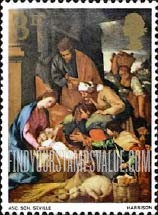 FindYourStampsValue: Great Britain (United Kingdom): Christmas 1967 - Adoration of the Shepherds, Ascribed to School of Seville