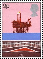 FindYourStampsValue: Great Britain (United Kingdom): Great Britain's Wealth of Energy Resources - Oil Production Platform, North Sea