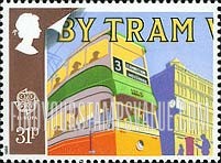 FindYourStampsValue: Great Britain (United Kingdom): Europa, Transportation and Communication - Tram No.1173, Glasgow