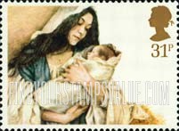 FindYourStampsValue: Great Britain (United Kingdom): Christmas 1984 - Virgin and Child