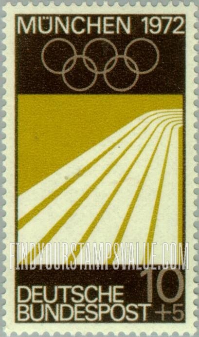 FindYourStampsValue: SEMI-POSTAL - Olympic Rings and Track
