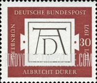 FindYourStampsValue: 500th Birth Anniversary of Albrecht Dürer, Painter and Engraver - Dürer's Signature