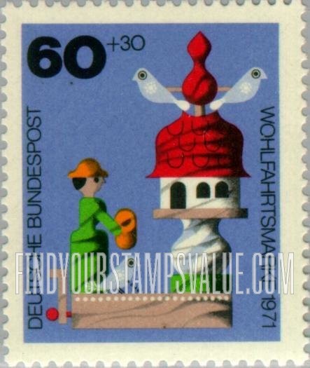 FindYourStampsValue: SEMI-POSTAL - Wooden Toys: Dovecot