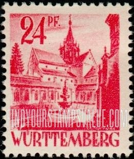 FindYourStampsValue: WURTTEMBERG - Castle of Bebenhausen
