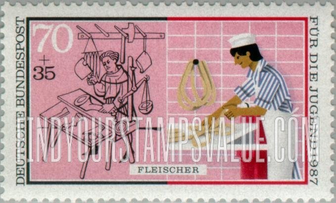 FindYourStampsValue: SEMI-POSTAL - Youth in Industry: Butcher