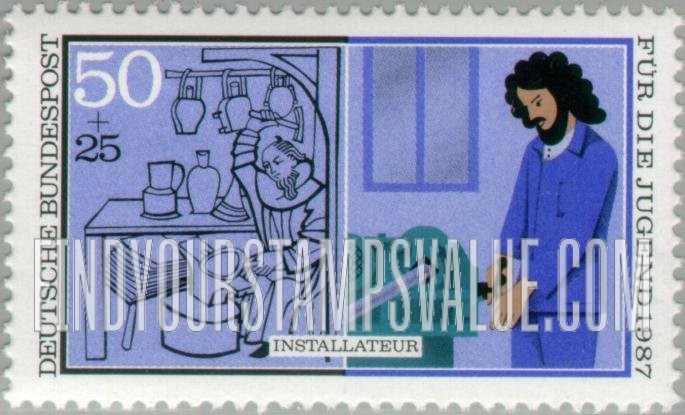 FindYourStampsValue: SEMI-POSTAL - Youth in Industry: Plumber