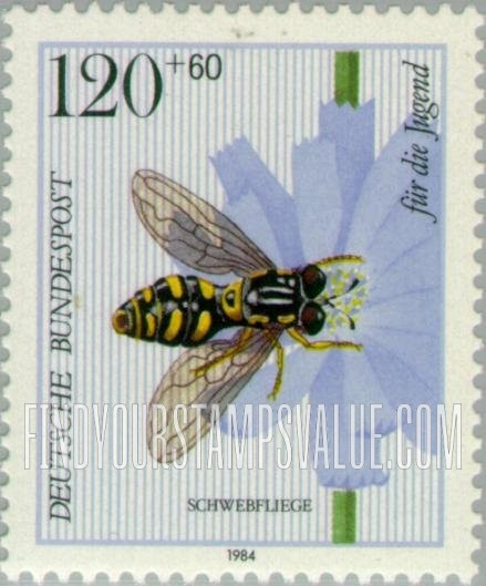 FindYourStampsValue: SEMI-POSTAL - Insects: Chrysotoxum festivum