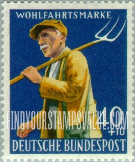 FindYourStampsValue: SEMI-POSTAL - Farmer with pitchfork