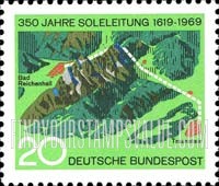 FindYourStampsValue: 350th Anniversary of the Brine Pipe Line from Traunstein to Bad Reichenhall - Brine Pipe Line