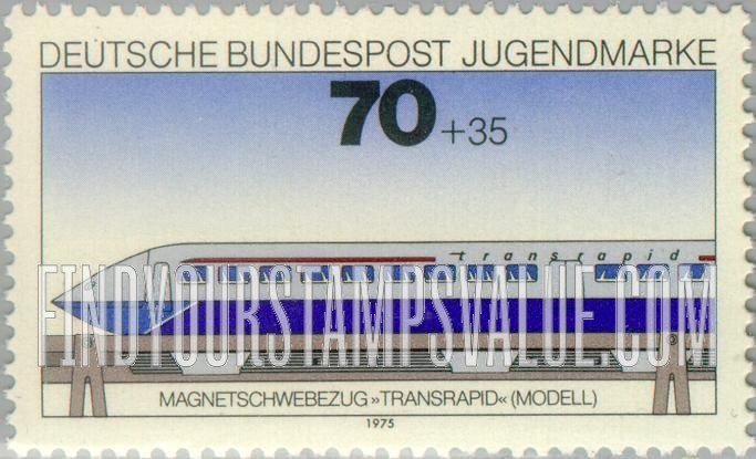 FindYourStampsValue: SEMI-POSTAL - Locomotives: Magnetic suspension train “Transrapid” (model)