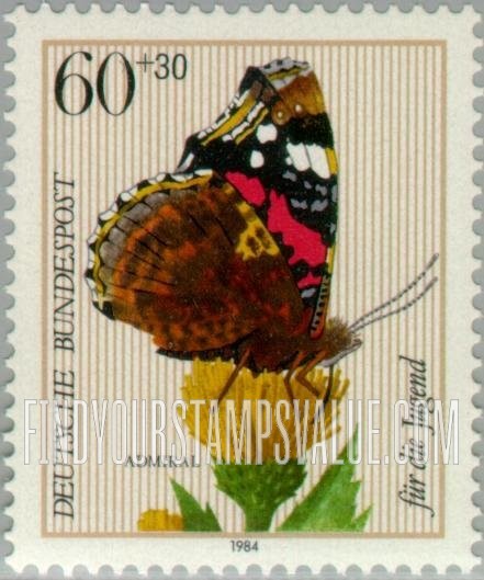 FindYourStampsValue: SEMI-POSTAL - Insects: Vanessa atalanta