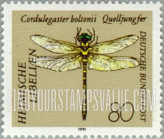 FindYourStampsValue: Dragonflies: Cordulegaster boltonii