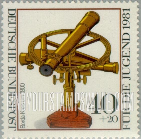 FindYourStampsValue: SEMI-POSTAL - Historic Optical Instruments: Borda Circle, 1800