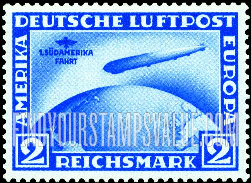 FindYourStampsValue: AIR POST - “Graf Zeppelin” Crossing Ocean