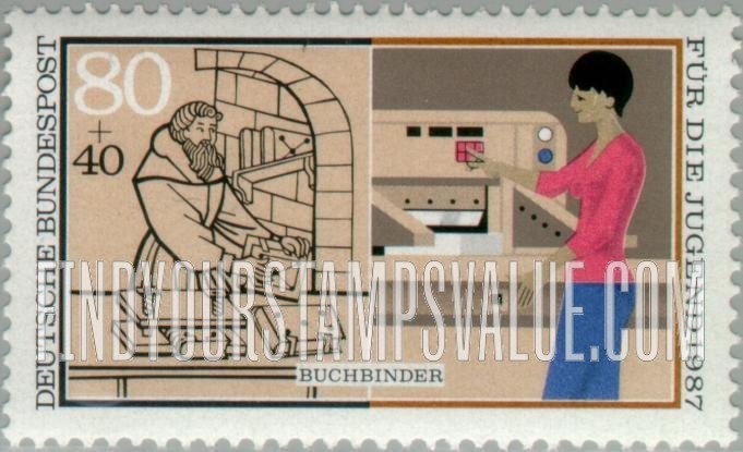 FindYourStampsValue: SEMI-POSTAL - Youth in Industry: Bookbinder
