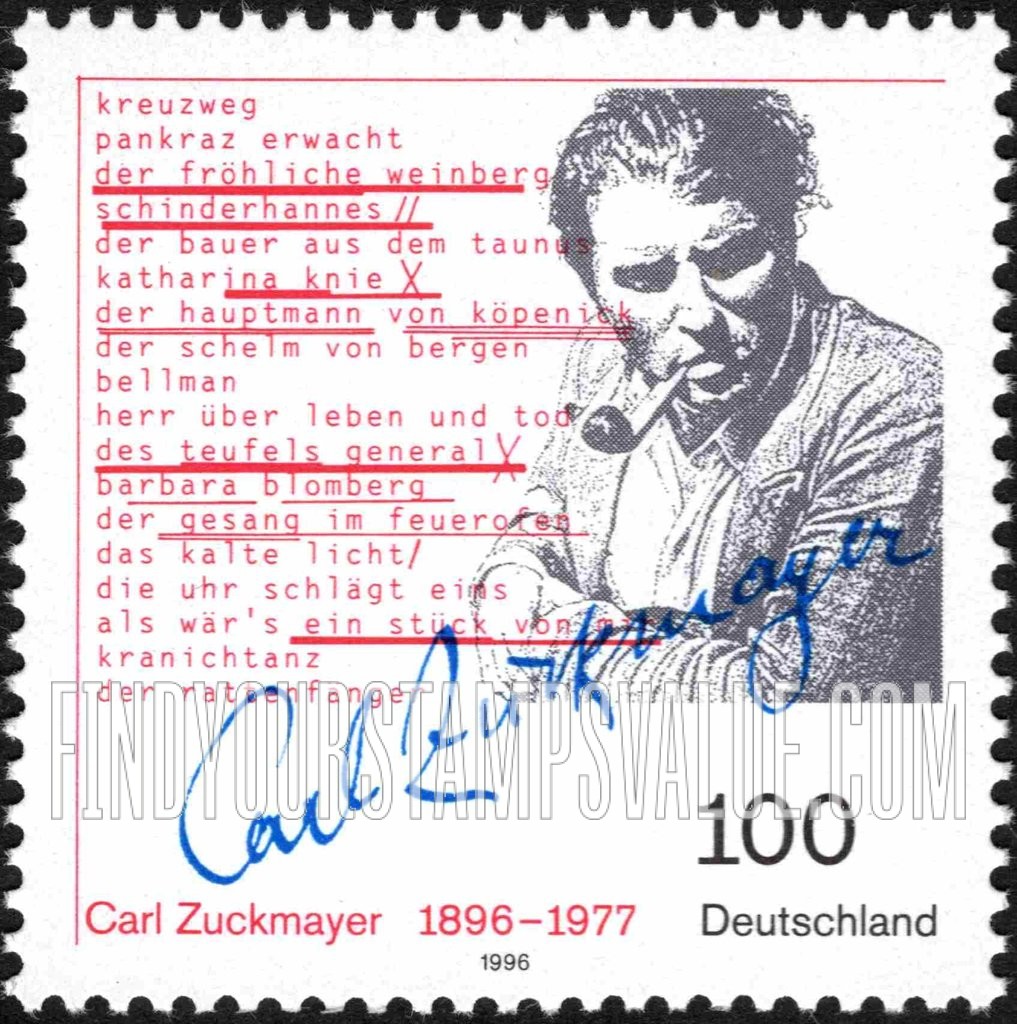 FindYourStampsValue: Carl Zuckmayer (1896-1977), Playwright