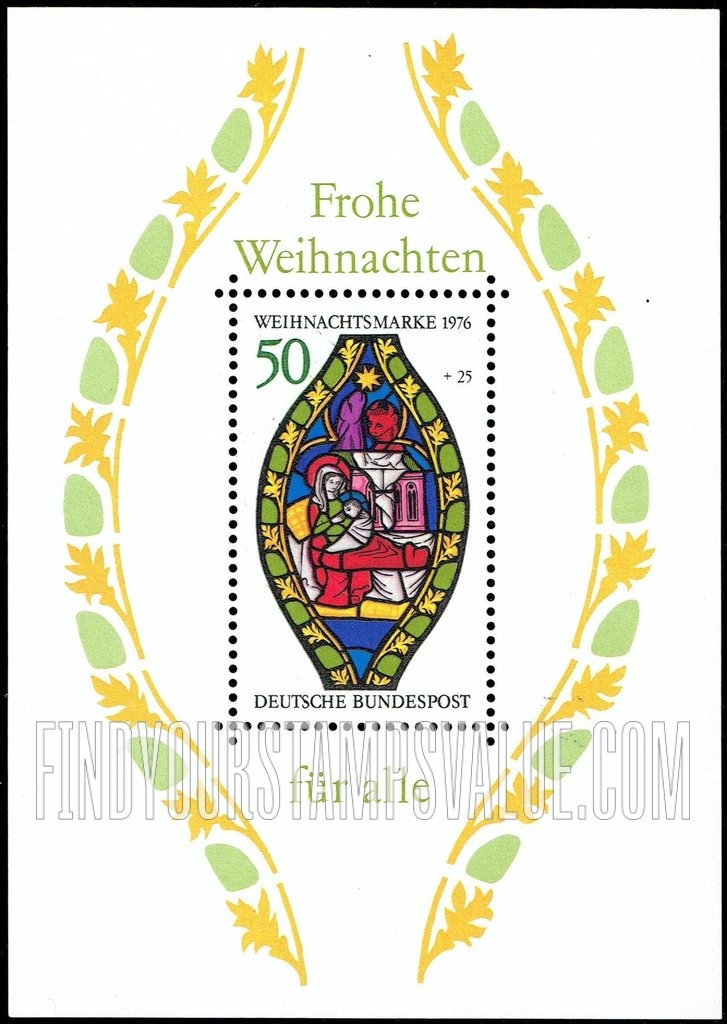 FindYourStampsValue: SEMI-POSTAL - Nativity, Window, Frauenkirche, Esslingen