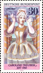 FindYourStampsValue: German Actresses - Caroline Neuber as Medea