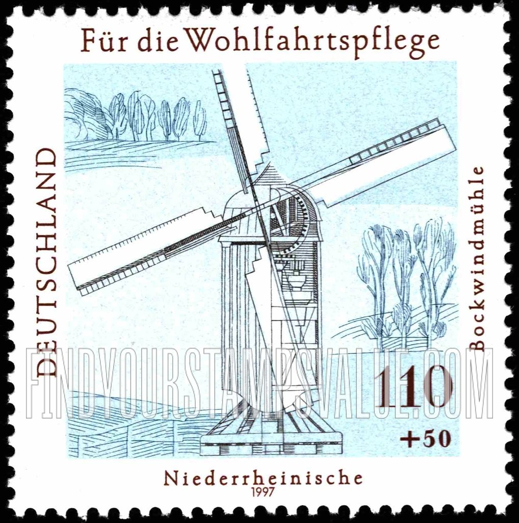 FindYourStampsValue: SEMI-POSTAL - Mills: Windmill, lower Rhine