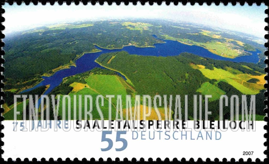 FindYourStampsValue: Saale Valley Dam and Lake Bleiloch, 75th Anniversary