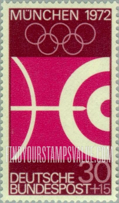 FindYourStampsValue: SEMI-POSTAL - Olympic Rings and Archery