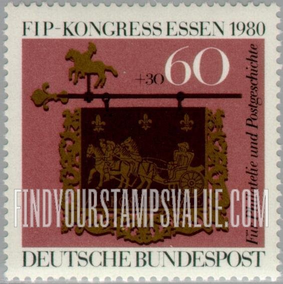 FindYourStampsValue: SEMI-POSTAL - Post House Sign, 1754, Altheim, Saar