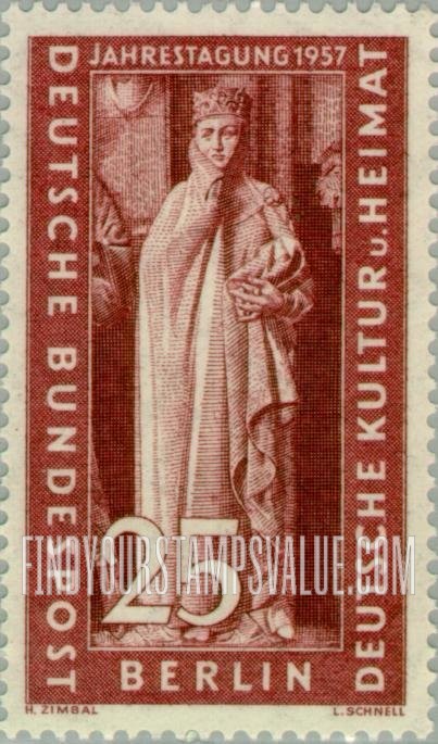 FindYourStampsValue: BERLIN - Uta Statue, Naumburg Cathedral