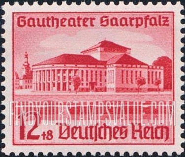 FindYourStampsValue: SEMI-POSTAL - Theater at Saarbrücken