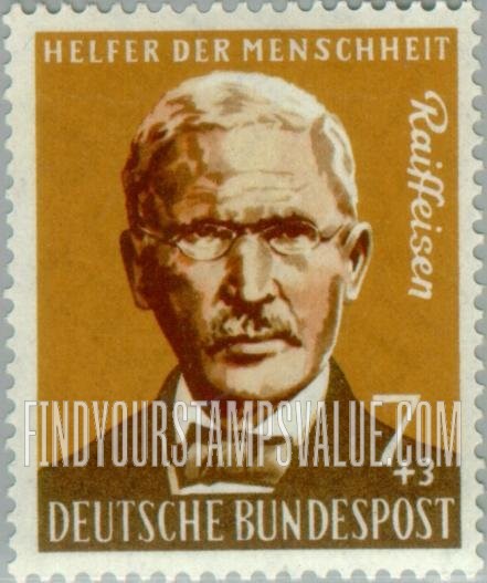 FindYourStampsValue: SEMI-POSTAL - Friedrich Wilhelm Raiffeisen