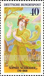 FindYourStampsValue: German Actresses - Sophie Schröder as Sappho