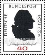FindYourStampsValue: 250th Birth Anniversary of Friedrich Gottlieb Klopstock, Poet