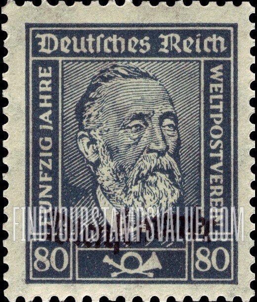FindYourStampsValue: OFFICIAL - Dr. Heinrich von Stephan: Same Overprint On Issues of 1924
