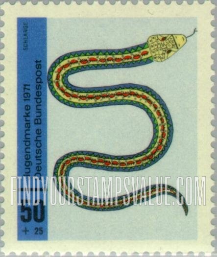 FindYourStampsValue: SEMI-POSTAL - Children’s Drawings: Snake